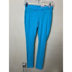 Hue Women's Pull On Leggings XS Extra Small Blue‎ Curacao Denim Trouser